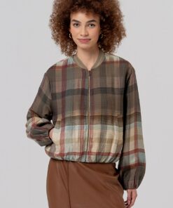 Cazadora corta estilo bomber Camel claro