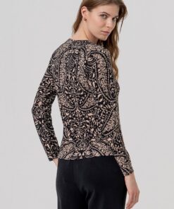 Alternative view of Camiseta cuello pico Negro