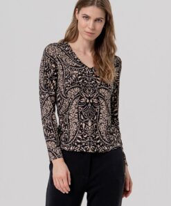 Camiseta cuello pico Negro