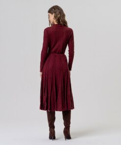 Alternative view of Falda largo midi Granate