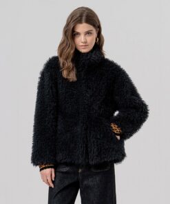 Chaquetón de pelo Negro