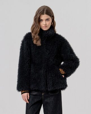 Chaquetón de pelo Negro