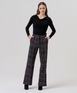 Pantalón recto Negro