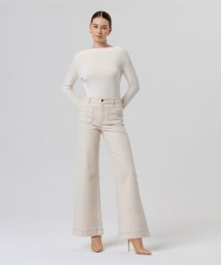 Jeans con bolsillos delanteros Crudo