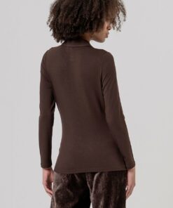 Alternative view of Camisa ajustada Chocolate