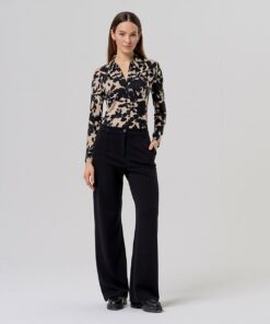 Pantalón recto Negro