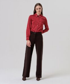 Pantalón recto Chocolate