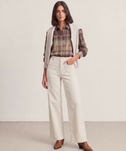 Camisa con frunces en hombros Camel claro
